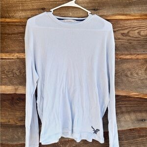American Eagle Light Blue Long Sleeve Shirt